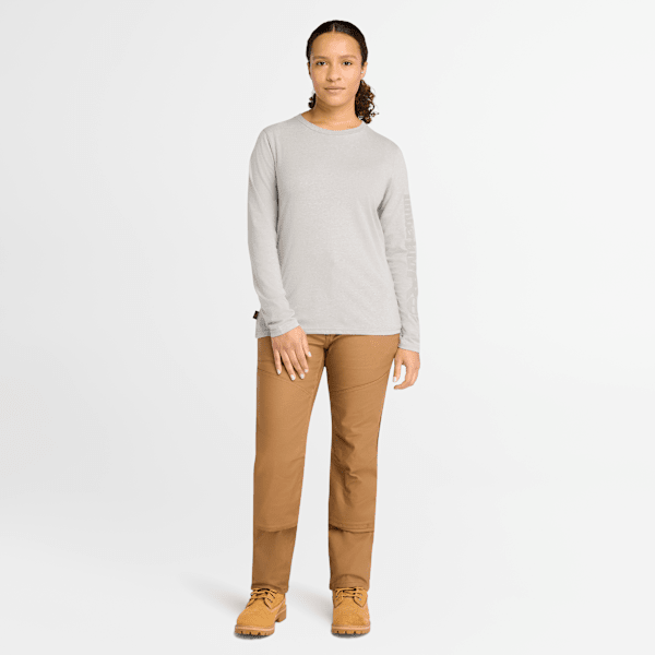 Timberland Pro Core Long-Sleeve T-Shirt Grey Heather Women'S