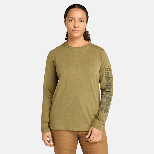 Timberland Pro Core Long-Sleeve T-Shirt Burnt Olive Women'S