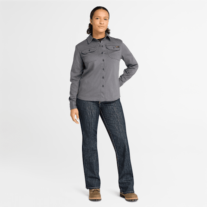 Timberland Pro Cotton Core Flame-Resistant Shirt Charcoal Women'S