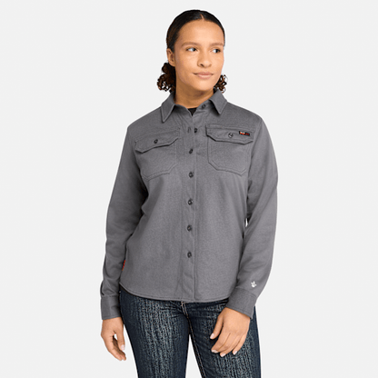 Timberland Pro Cotton Core Flame-Resistant Shirt Charcoal Women'S