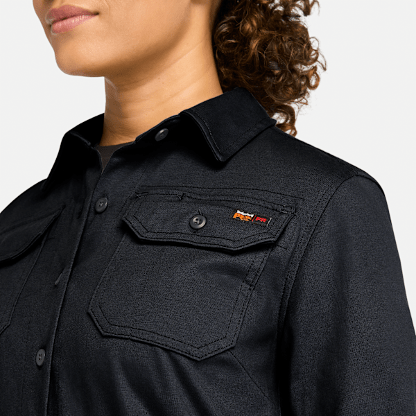 Timberland Pro Cotton Core Flame-Resistant Shirt Black Women'S