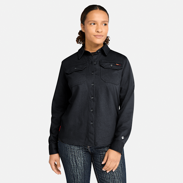 Timberland Pro Cotton Core Flame-Resistant Shirt Black Women'S