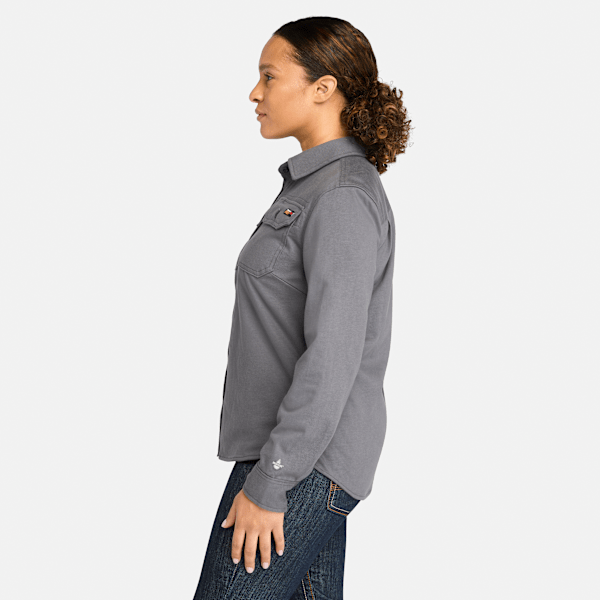 Timberland Pro Cotton Core Flame-Resistant Shirt Charcoal Women'S