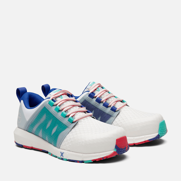 Timberland Pro Radius Comp-Toe Athletic Work Sneaker White Multi Women'S