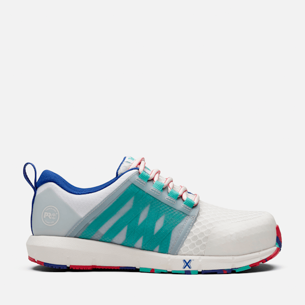 Timberland Pro Radius Comp-Toe Athletic Work Sneaker White Multi Women'S