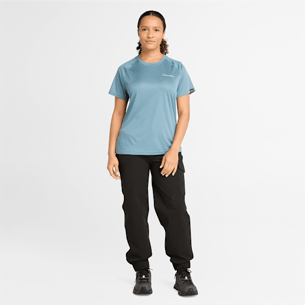 Timberland Pro Wicking Good Sport Short-Sleeve T-Shirt Bluestone Women'S