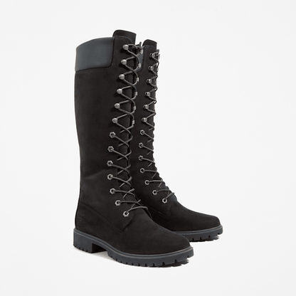 Timberland Premium 14-Inch Waterproof Boot Black Nubuck Women'S