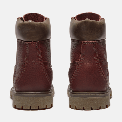 Timberland Premium 6-Inch Waterproof Boot Burgundy Full-Grain/Dark Brown Women'S