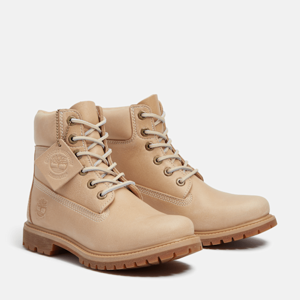 Timberland Premium 6-Inch Waterproof Boot Medium Beige Full-Grain Women'S