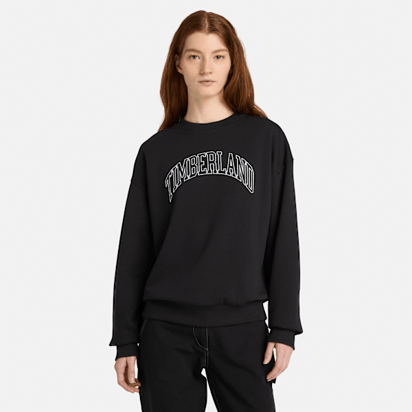 Timberland Seasonal Logo Crewneck Sweatshirt Black Women'S