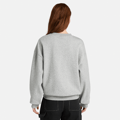 Timberland Seasonal Logo Crewneck Sweatshirt Medium Grey Heather Women'S
