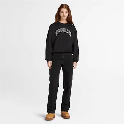 Timberland Seasonal Logo Crewneck Sweatshirt Black Women'S