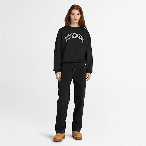 Timberland Seasonal Logo Crewneck Sweatshirt Black Women'S