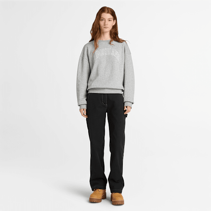 Timberland Seasonal Logo Crewneck Sweatshirt Medium Grey Heather Women'S