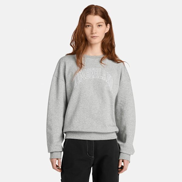 Timberland Seasonal Logo Crewneck Sweatshirt Medium Grey Heather Women'S