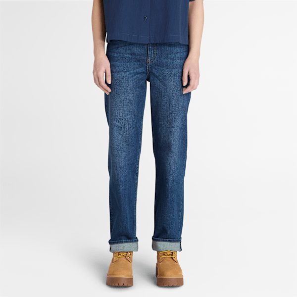 Timberland Straight-Fit Denim Pant Slate Blue Women'S