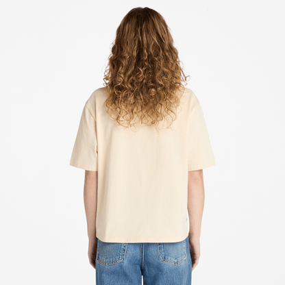 Timberland Varsity Graphic Short-Sleeve T-Shirt Light Beige Women'S