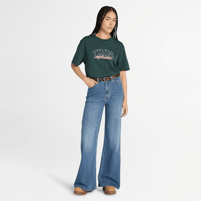 Timberland Varsity Graphic Short-Sleeve T-Shirt Dark Forest Green Women'S