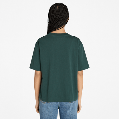 Timberland Varsity Graphic Short-Sleeve T-Shirt Dark Forest Green Women'S