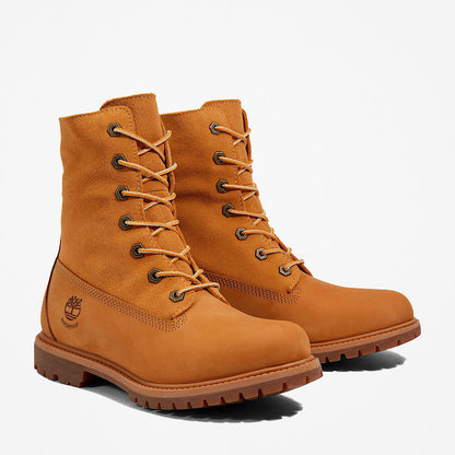 Timberland Women'S Timberland Warm-Lined Waterproof Roll-Top Boot Wheat Nubuck