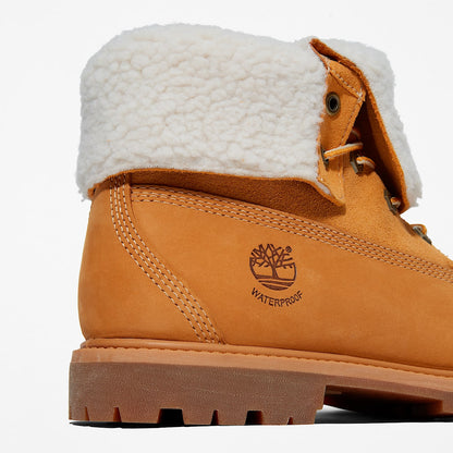 Timberland Women'S Timberland Warm-Lined Waterproof Roll-Top Boot Wheat Nubuck