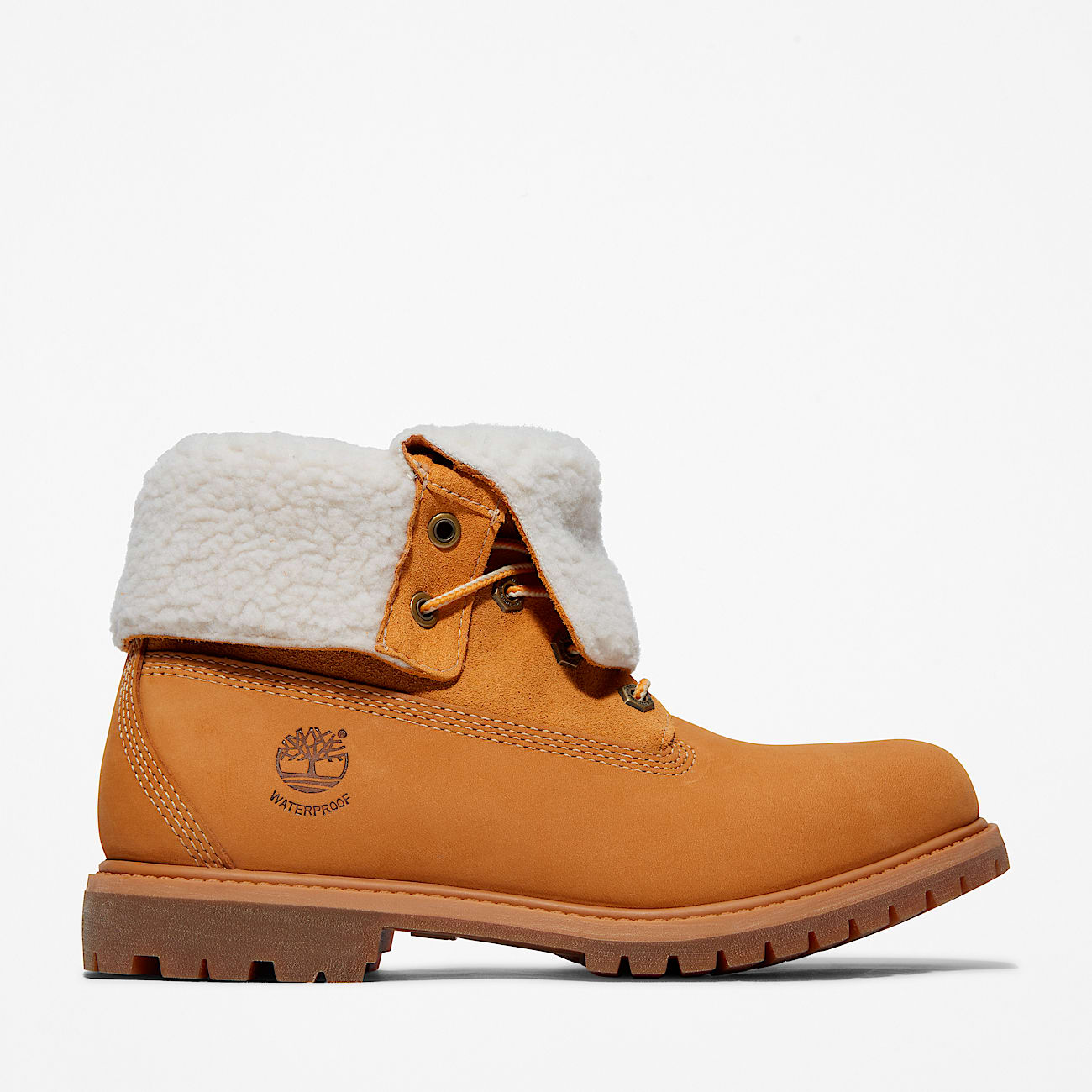 Timberland Women'S Timberland Warm-Lined Waterproof Roll-Top Boot Wheat Nubuck