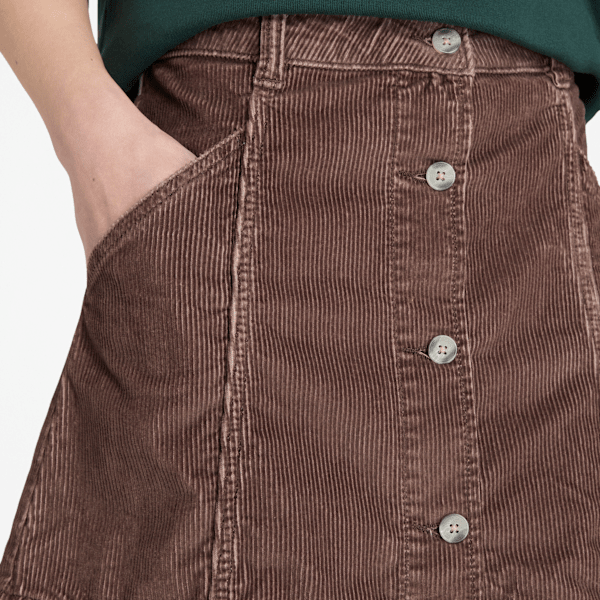 Timberland Washed Corduroy Skirt Chocolate Brown Women'S
