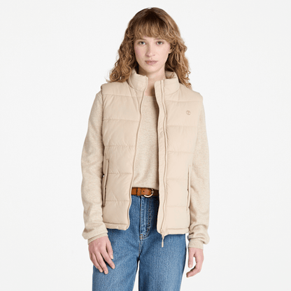 Timberland Water-Repellent Puffer Vest Beige Women'S