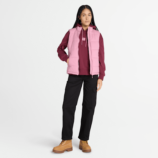 Timberland Water-Repellent Puffer Vest Dusty Rose Women'S