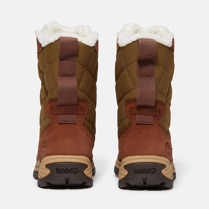 Timberland Women'S White Ledge Tall Waterproof Snow Boot Medium Brown Suede