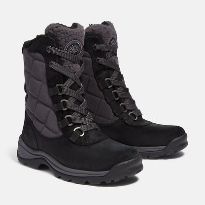 Timberland Women'S White Ledge Tall Waterproof Snow Boot Black Suede