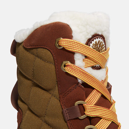 Timberland Women'S White Ledge Tall Waterproof Snow Boot Medium Brown Suede