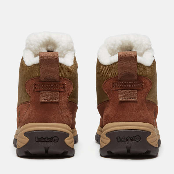 Timberland White Ledge Waterproof Snow Boot Brown Suede/Gold Women'S