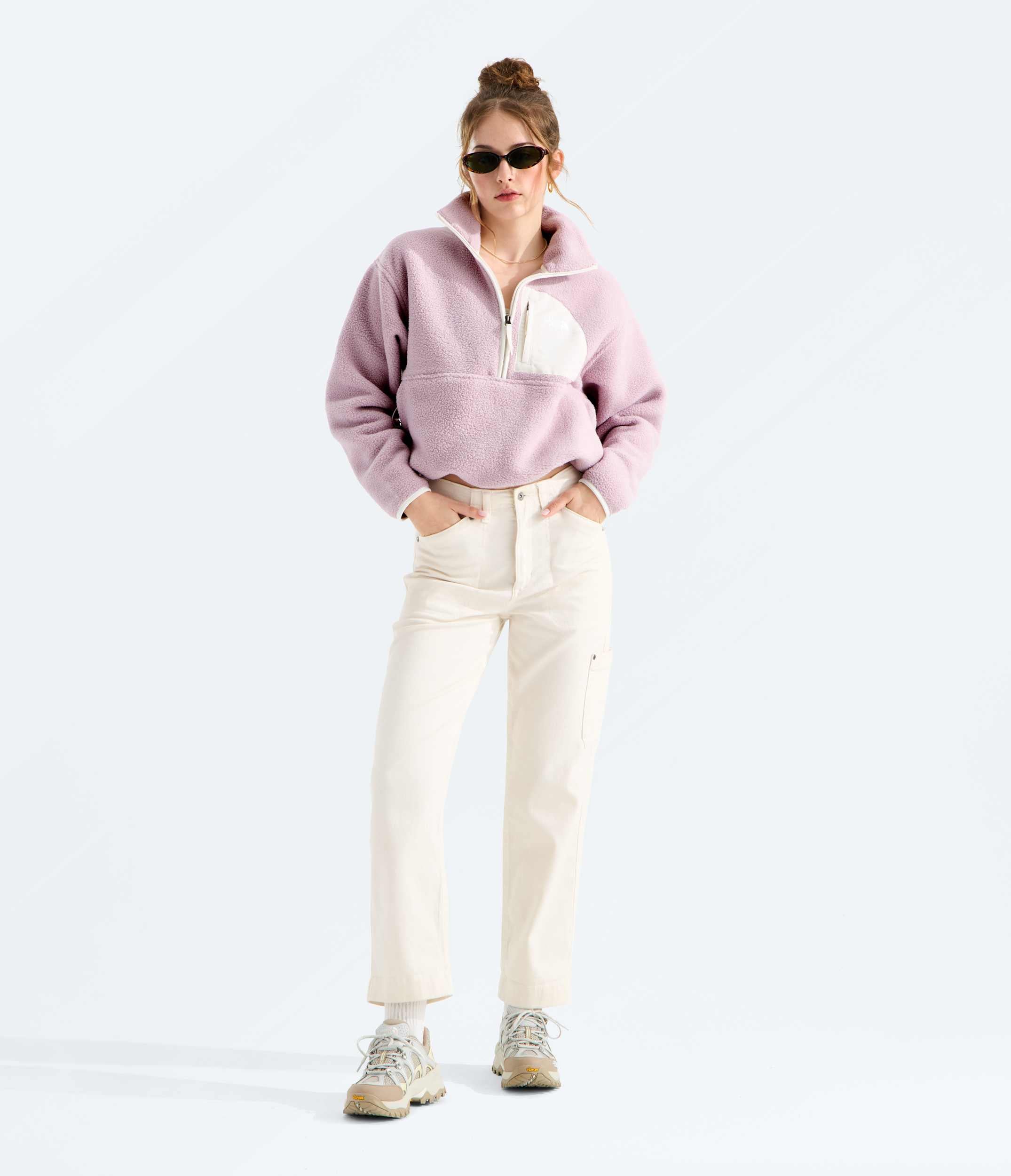 The North Face Women’s Yumiori Off Peak ½-Zip Jacket METAL PINK-WHITE DUNE