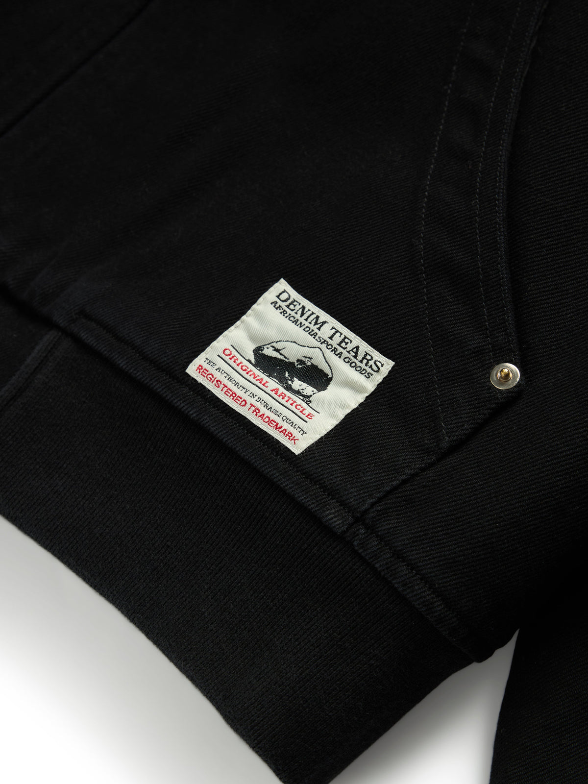 Denim Tears Brick Mason Workwear Zip Jacket Black