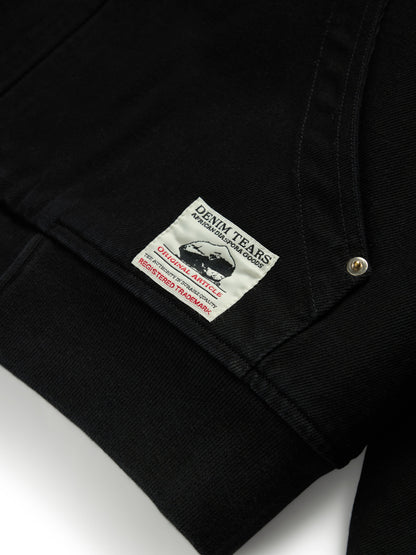 Denim Tears Brick Mason Workwear Zip Jacket Black