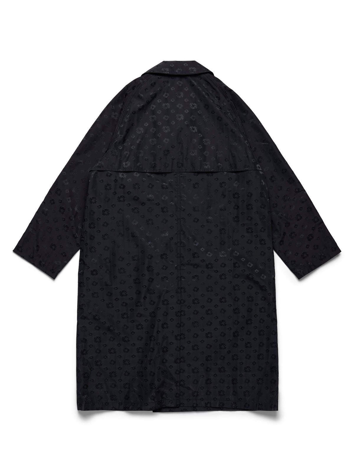 Denim Tears André Leon Talley Wreath Monogram Trench Coat Black
