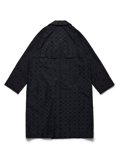 Denim Tears André Leon Talley Wreath Monogram Trench Coat Black