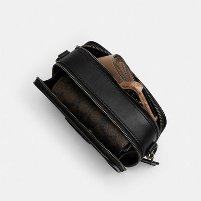 Coach Wyatt Crossbody Bag In Signature Canvas Silver Denim Chalk