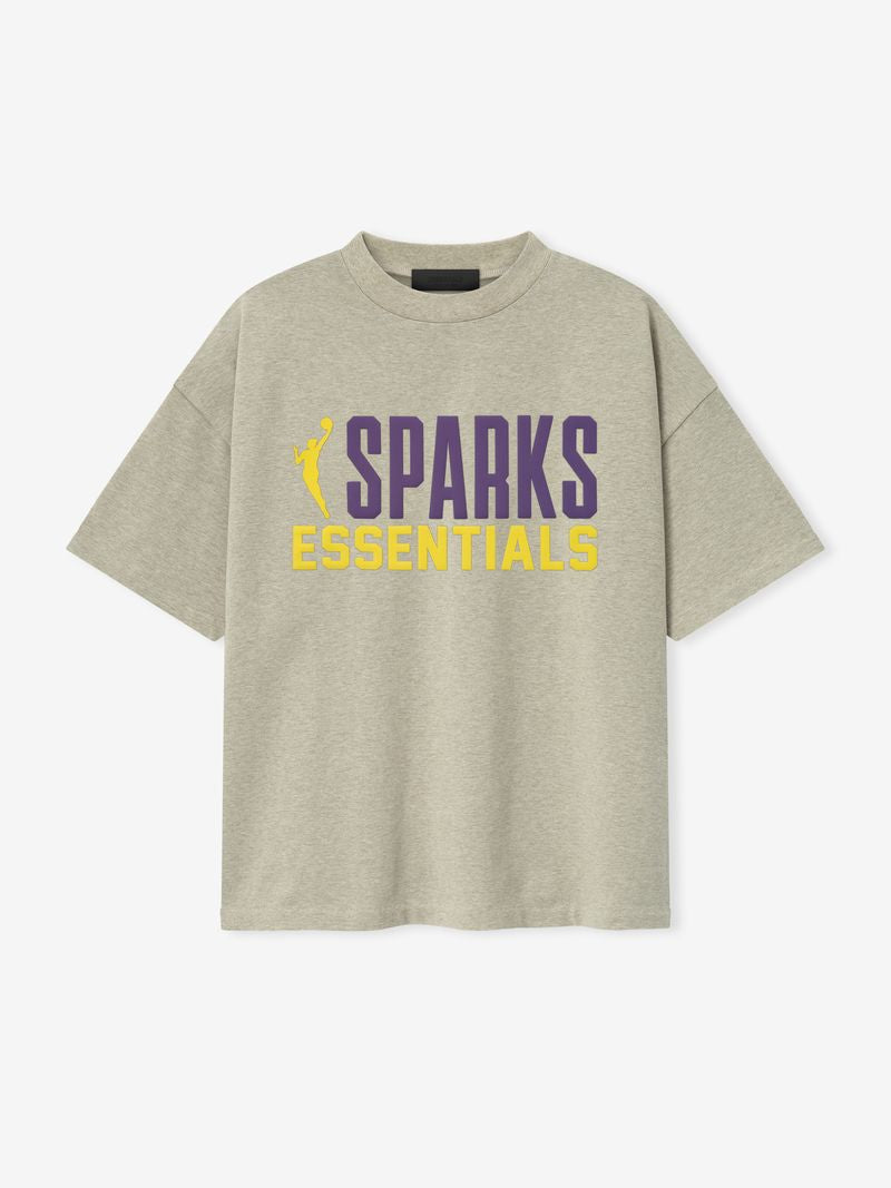 Essentials Sparks 90S Tee Heather Stone