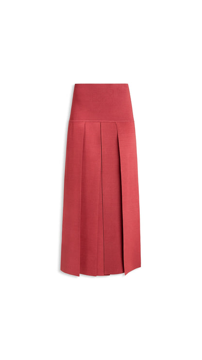 Alaïa Pleated Midi Skirt