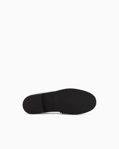 Emporio Armani Smooth Leather Loafers Black