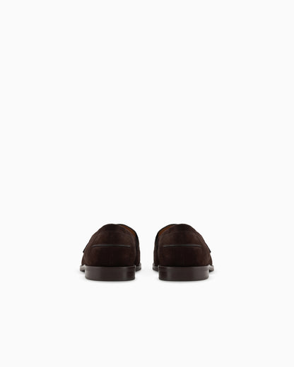 Emporio Armani Suede Loafers Brown