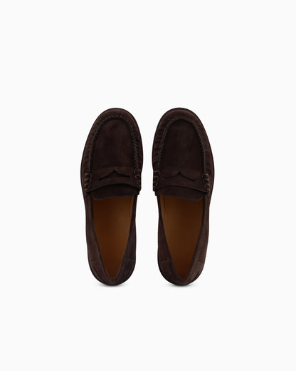 Emporio Armani Suede Loafers Brown