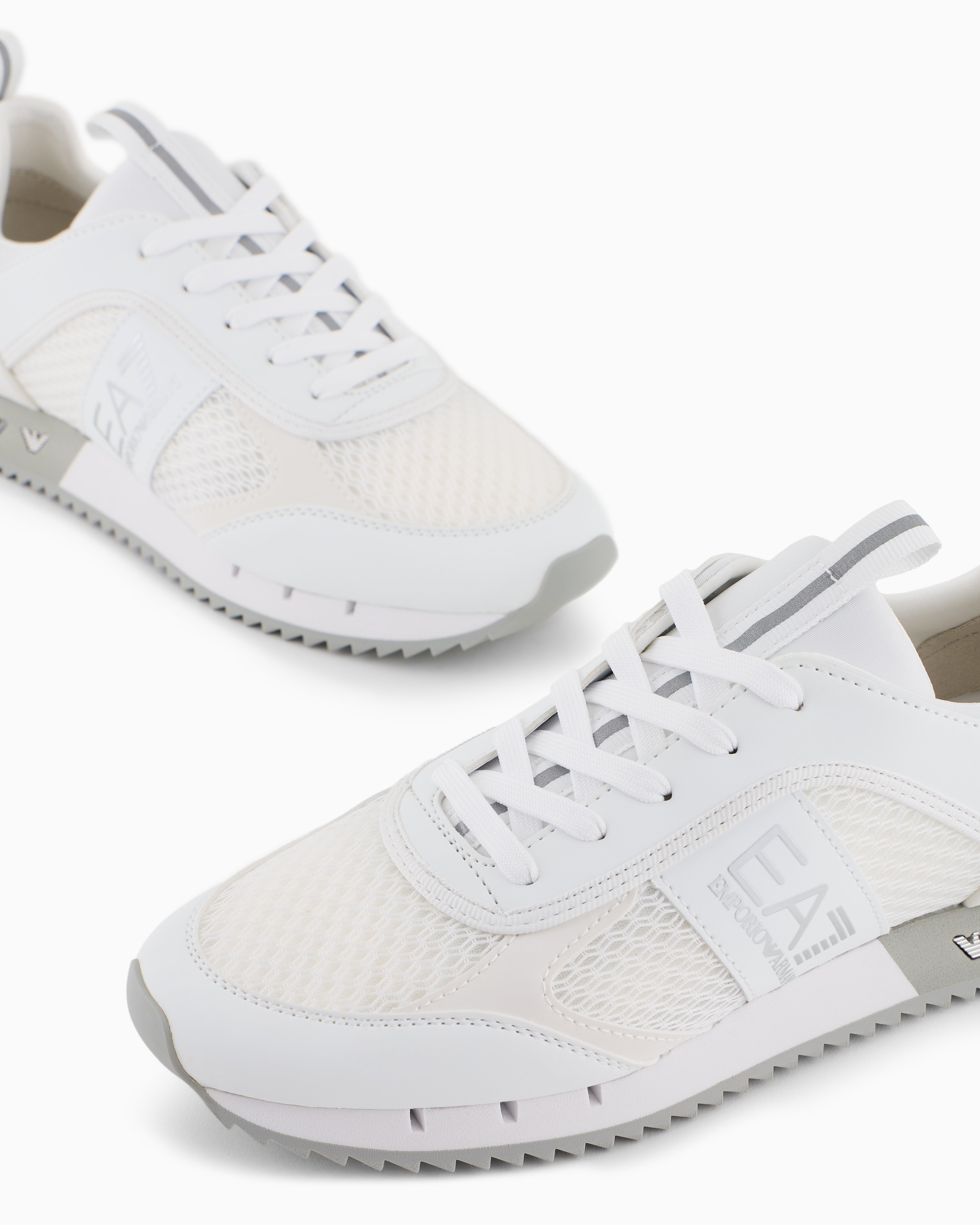 Ea7 Black And White Carbon Sneakers White