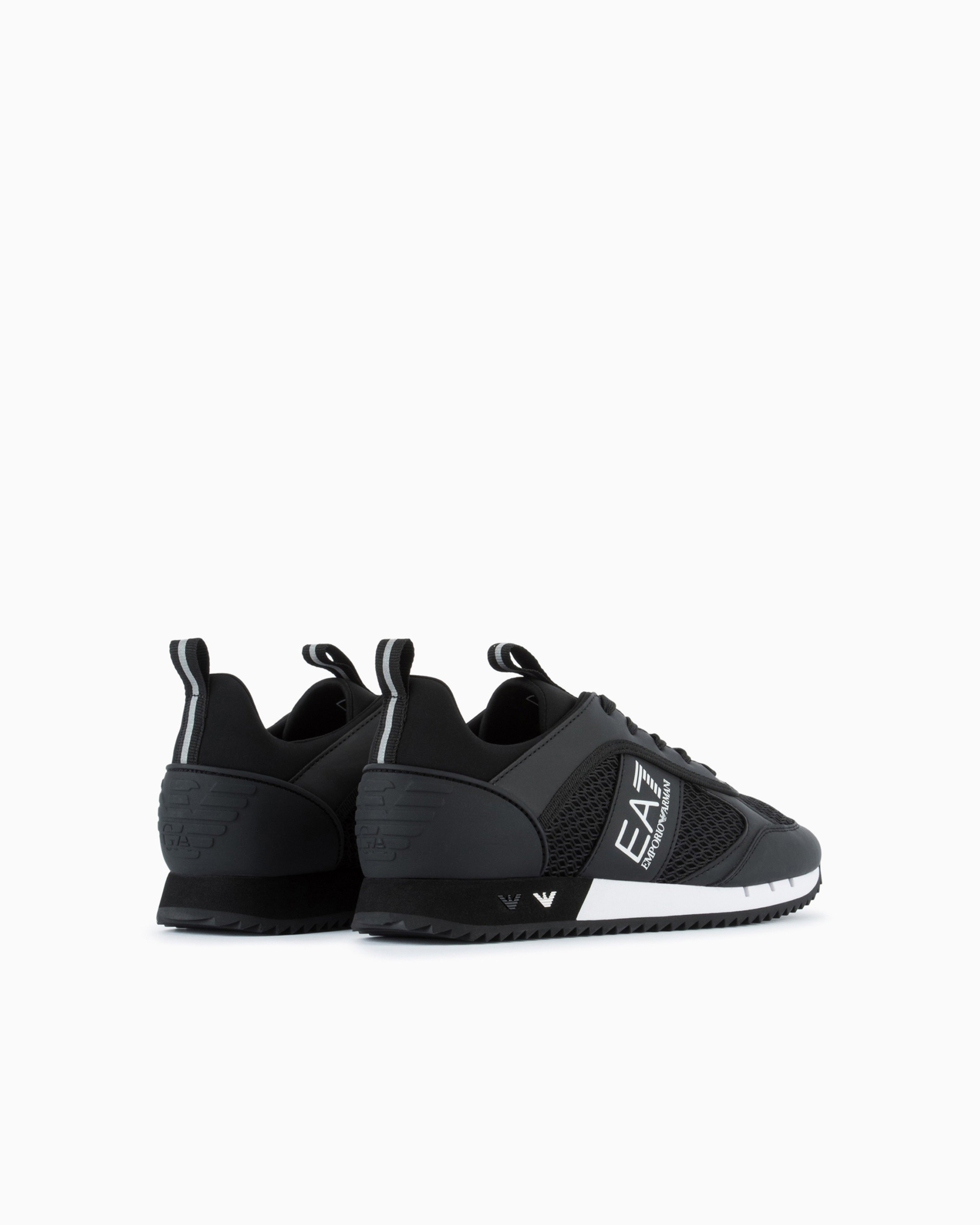 Ea7 Black And White Carbon Sneakers Black