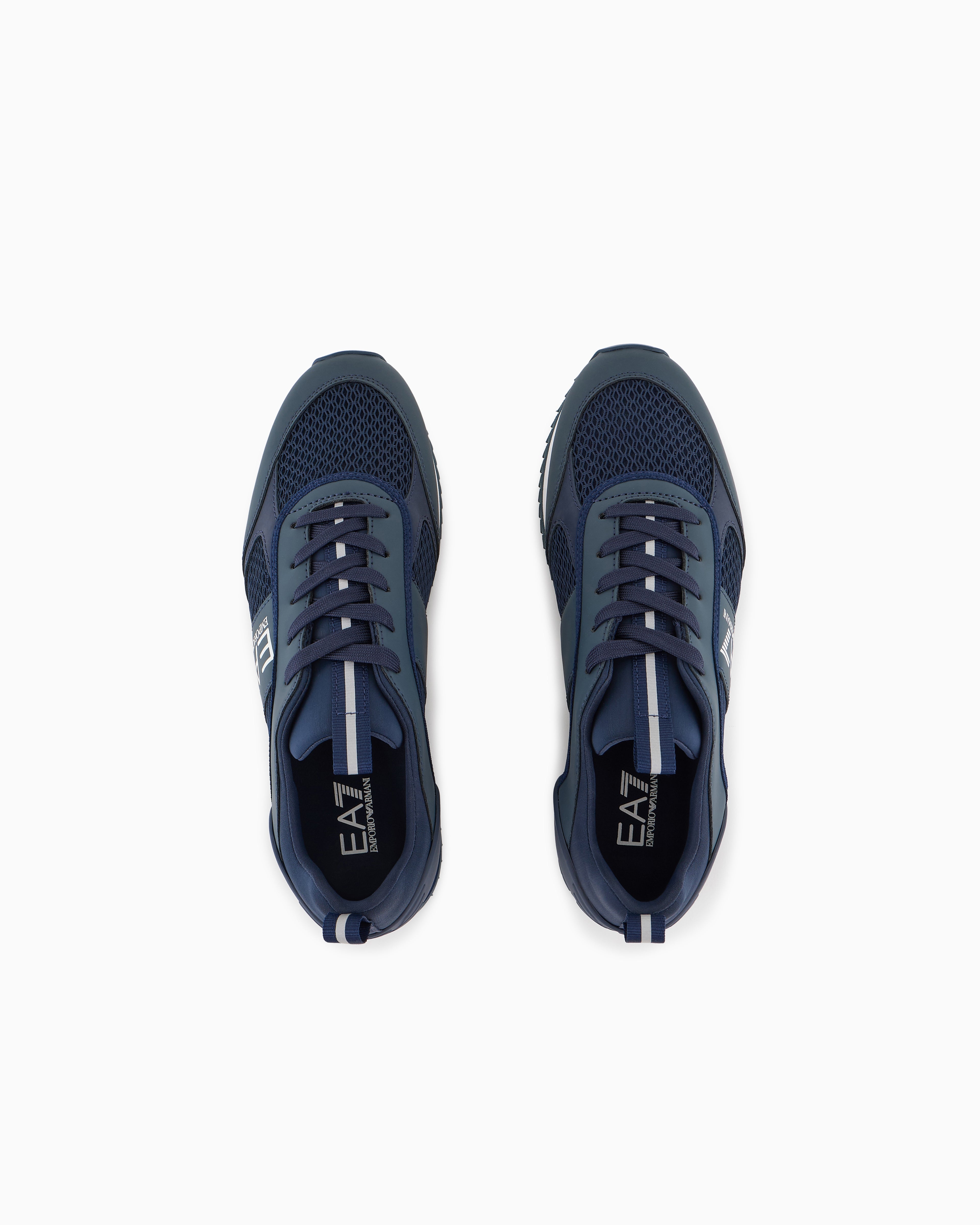 Ea7 Black And White Carbon Sneakers Navy Blue