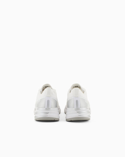 Ea7 Crusher Distance Knit Sneakers White