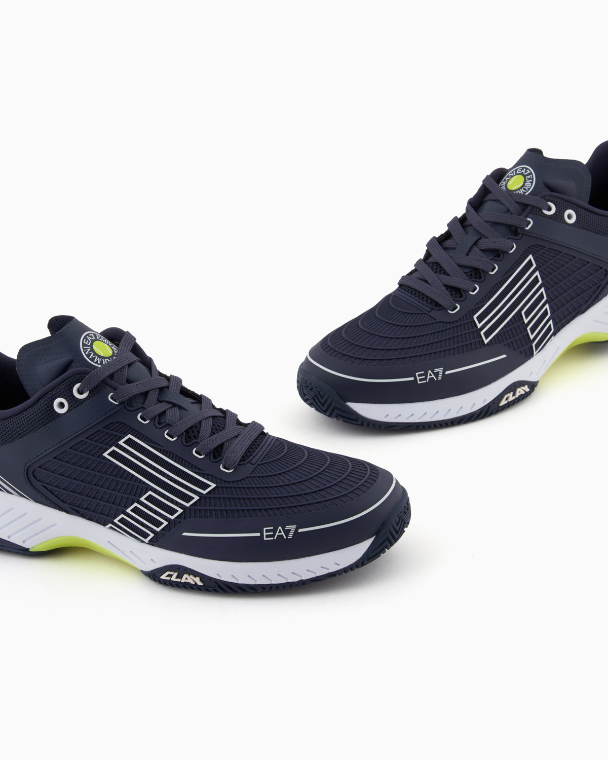 Ea7 Tennis Sneaker In Fabric With Rubber Sole New Tennis Clay Blue