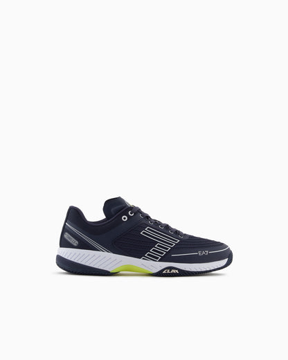 Ea7 Tennis Sneaker In Fabric With Rubber Sole New Tennis Clay Blue